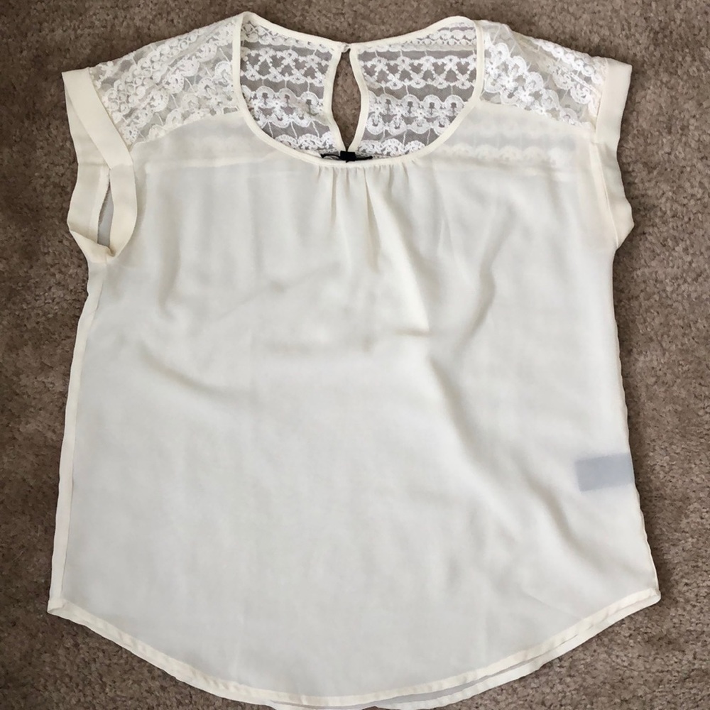 Off White Sheer Top